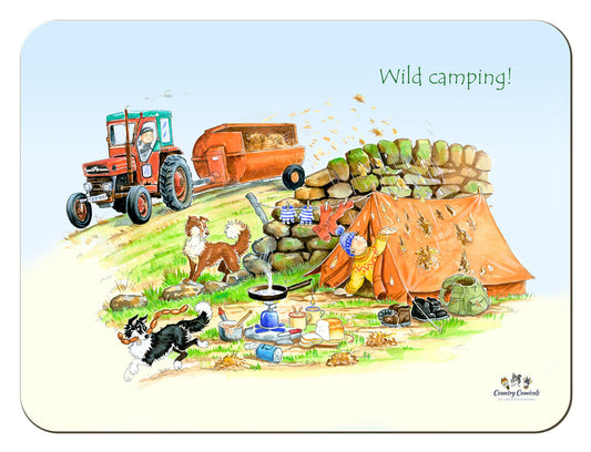 Country Comicals "Wild Camping" Tablemat