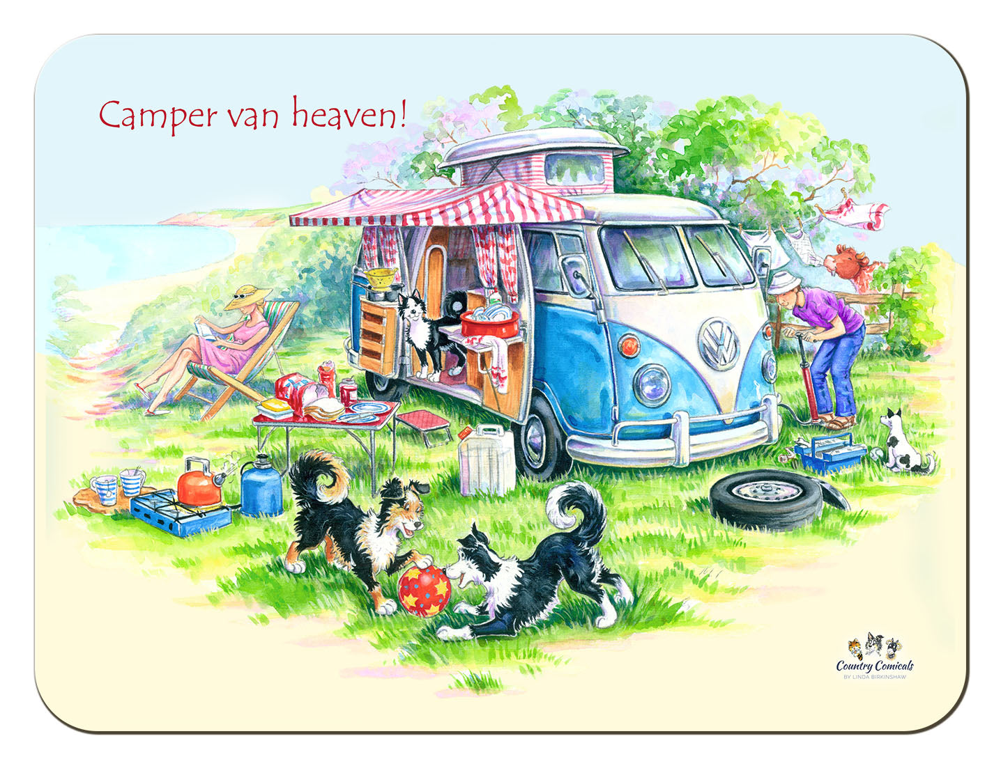 Country Comicals "Camper Van Heaven" Tablemat