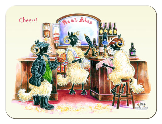 Country Comicals "Cheers" Tablemat