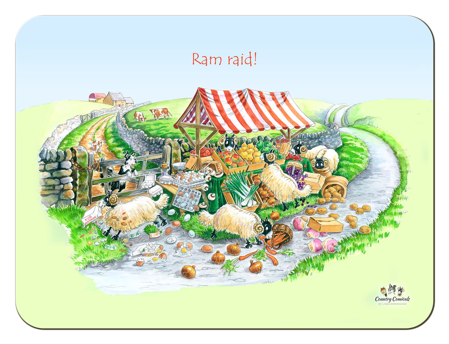 Country Comicals "Ram Raid" Tablemat