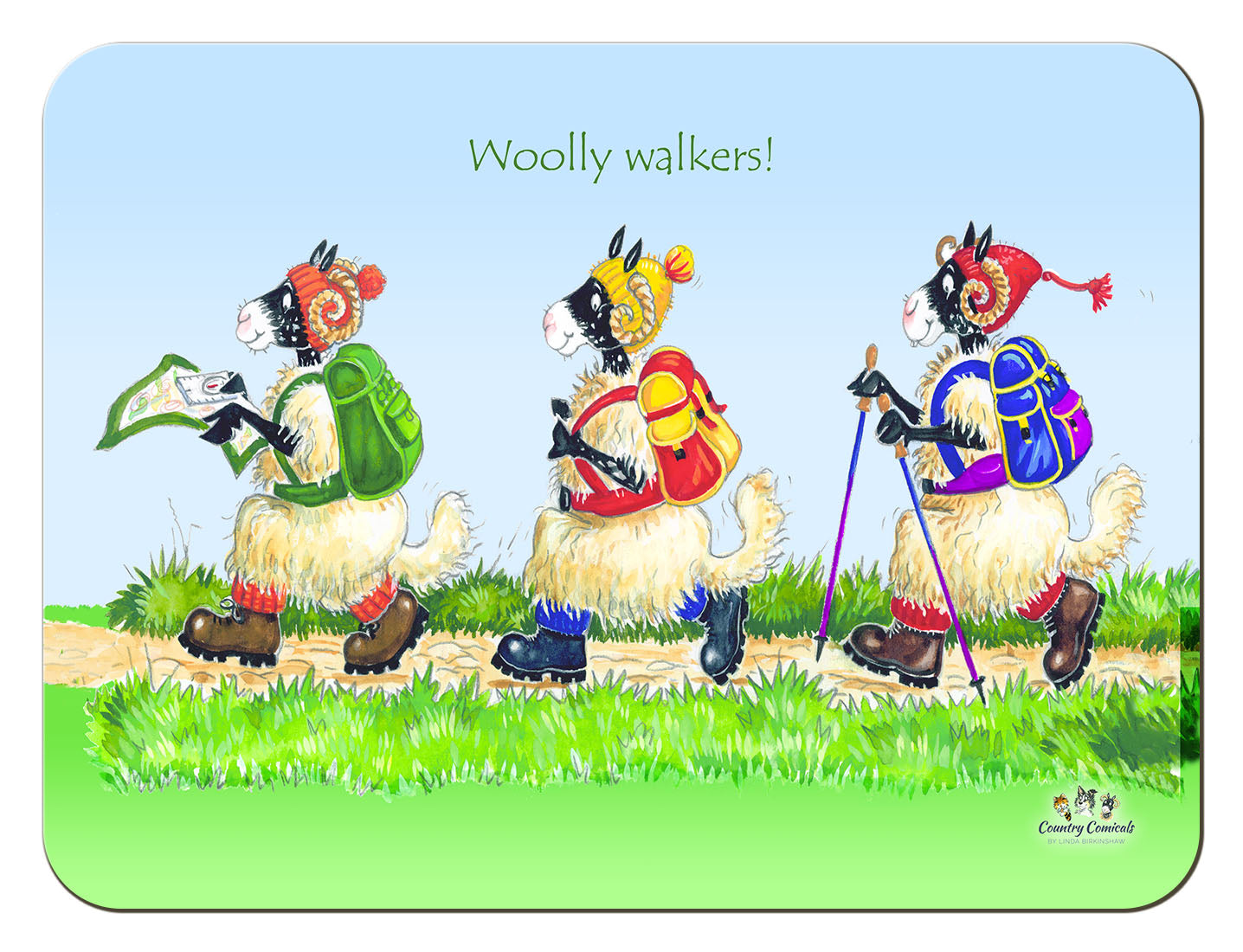 Country Comicals "Woolly walkers" tablemat