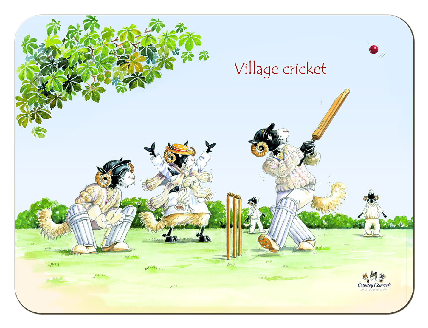 Country Comicals "Village Cricket" Tablemat