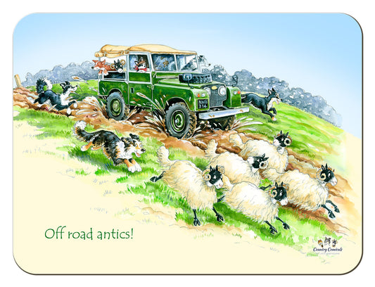 Country Comicals "Off Road Antics" Tablemat