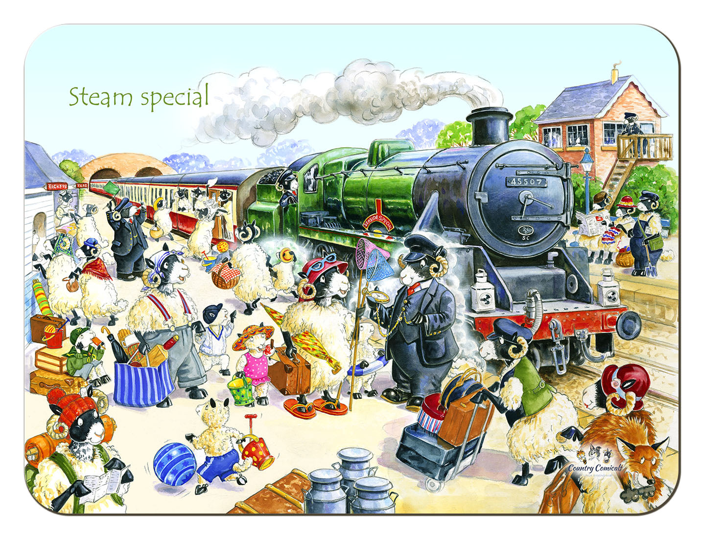 Country Comicals "Steam Special" Tablemat