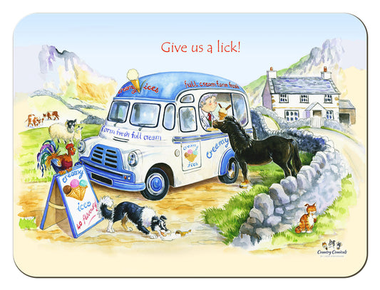 Country Comicals "Give Us A Lick" Tablemat