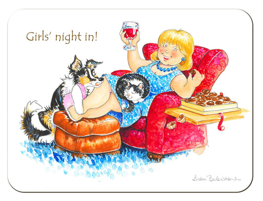 Country Comicals "Girls' Night In" Tablemat