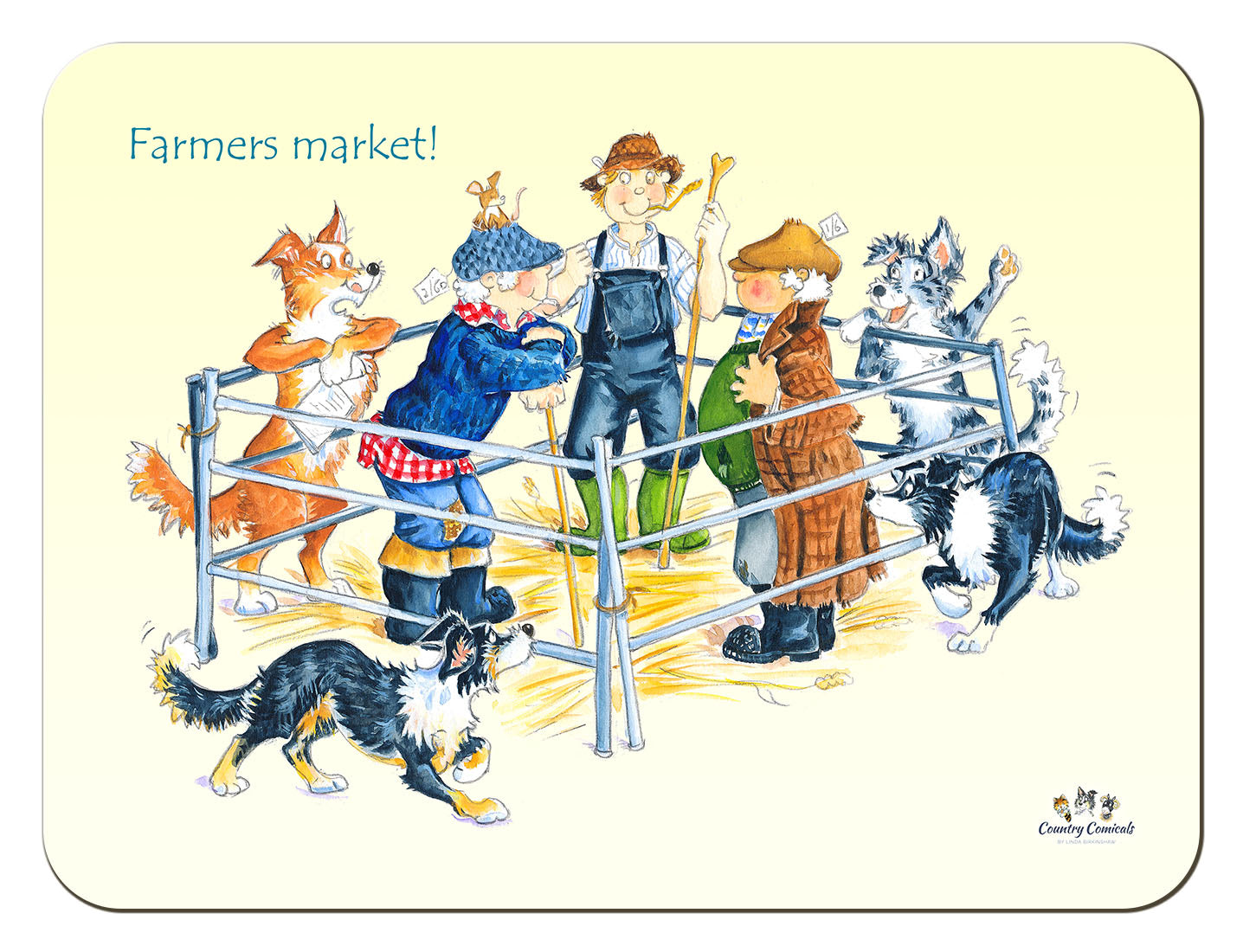 Country Comicals "Farmer's Market" Tablemat