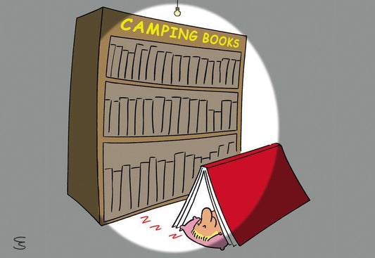 Camping Books postcard | Great Stuff from Cardtoons