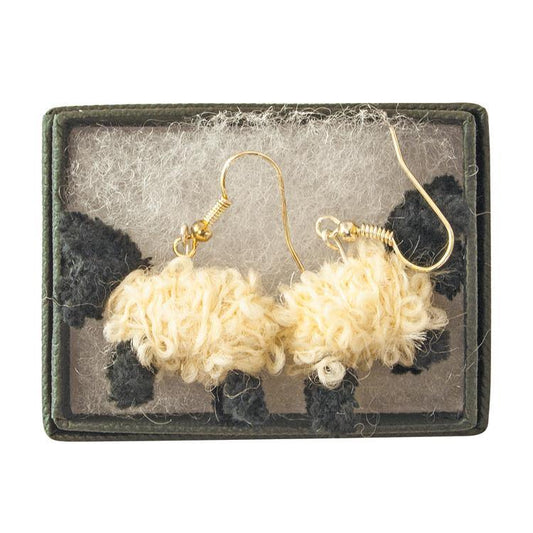 Sheepy Things Wensleydale Earrings by Cardtoons