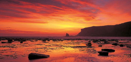 Saltwick Bay sunrise postcard | Great Stuff from Cardtoons