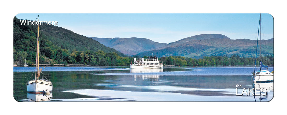 The Swan on Windermere panoramic fridge magnet | Great Stuff from Cardtoons