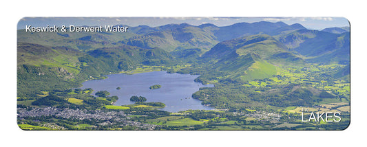 Keswick and Derwent Water panoramic fridge magnet | Great Stuff from Cardtoons