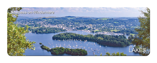 Bowness-on-Windermere panoramic fridge magnet | Great Stuff from Cardtoons