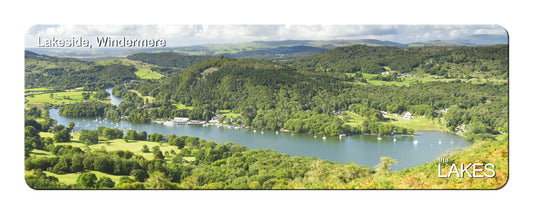 Lakeside, Windermere panoramic fridge magnet | Great Stuff from Cardtoons