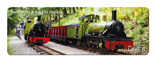 Ravenglass & Eskdale Railway panoramic fridge magnet | Great Stuff from Cardtoons