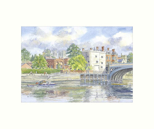 Ouse at Lendal Bridge, York art print - Great Stuff from Cardtoons
