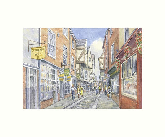 The Shambles, York art print - Great Stuff from Cardtoons
