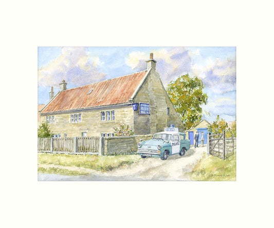 Police House, Aidensfield art print - Great Stuff from Cardtoons